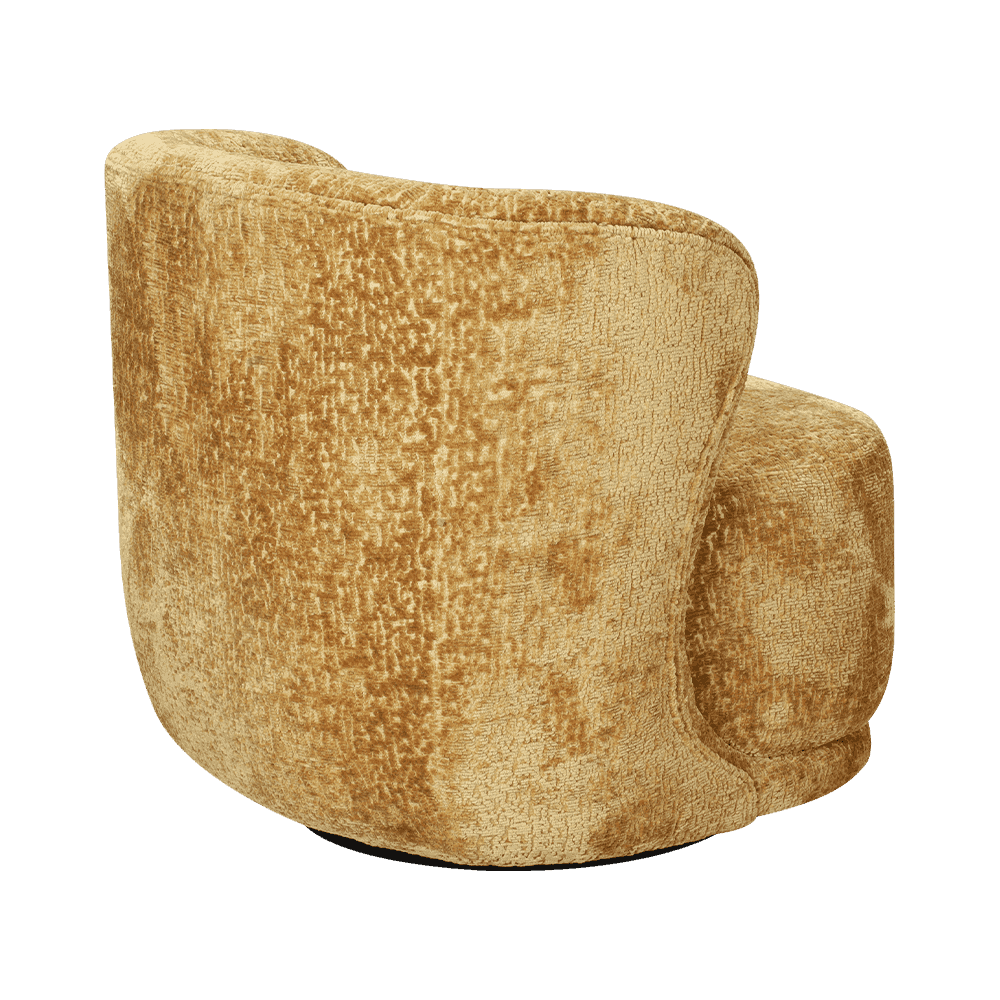 Pelzig voll gepolsterte Lounge -Stuhl