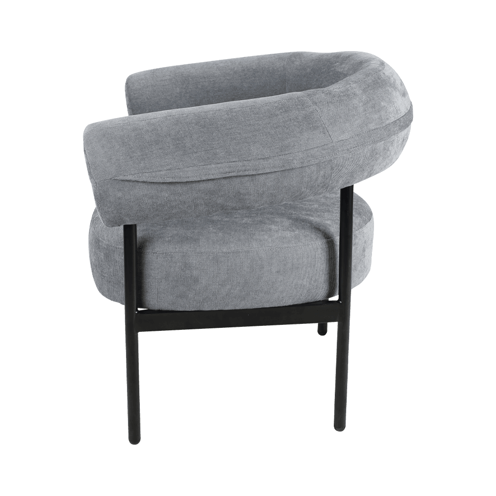 Grau Metallrahmen Lounge Stuhl