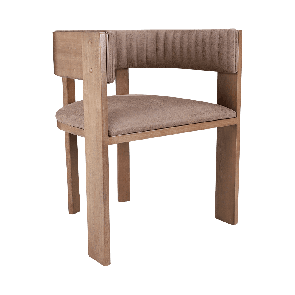 Polsterer Vintage Massivholz -Essstuhl