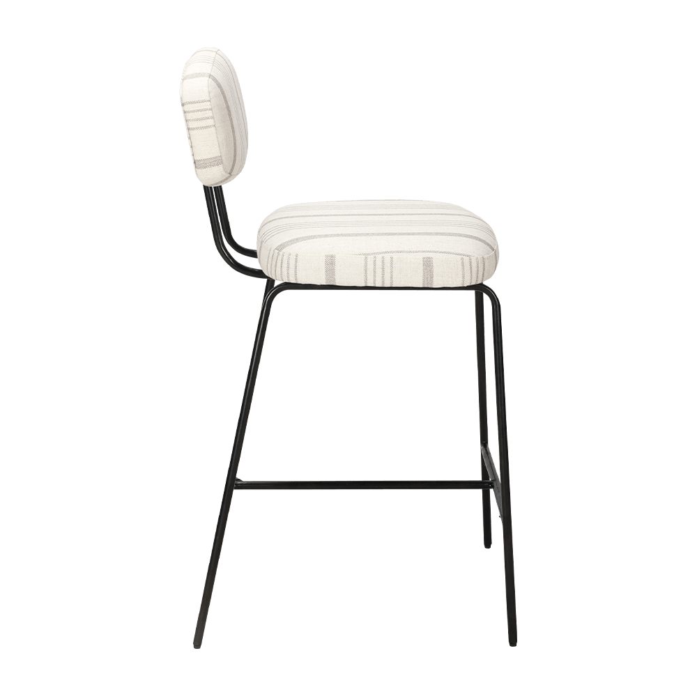 Metallbein gepolsterte Esstuhl mit Rücken