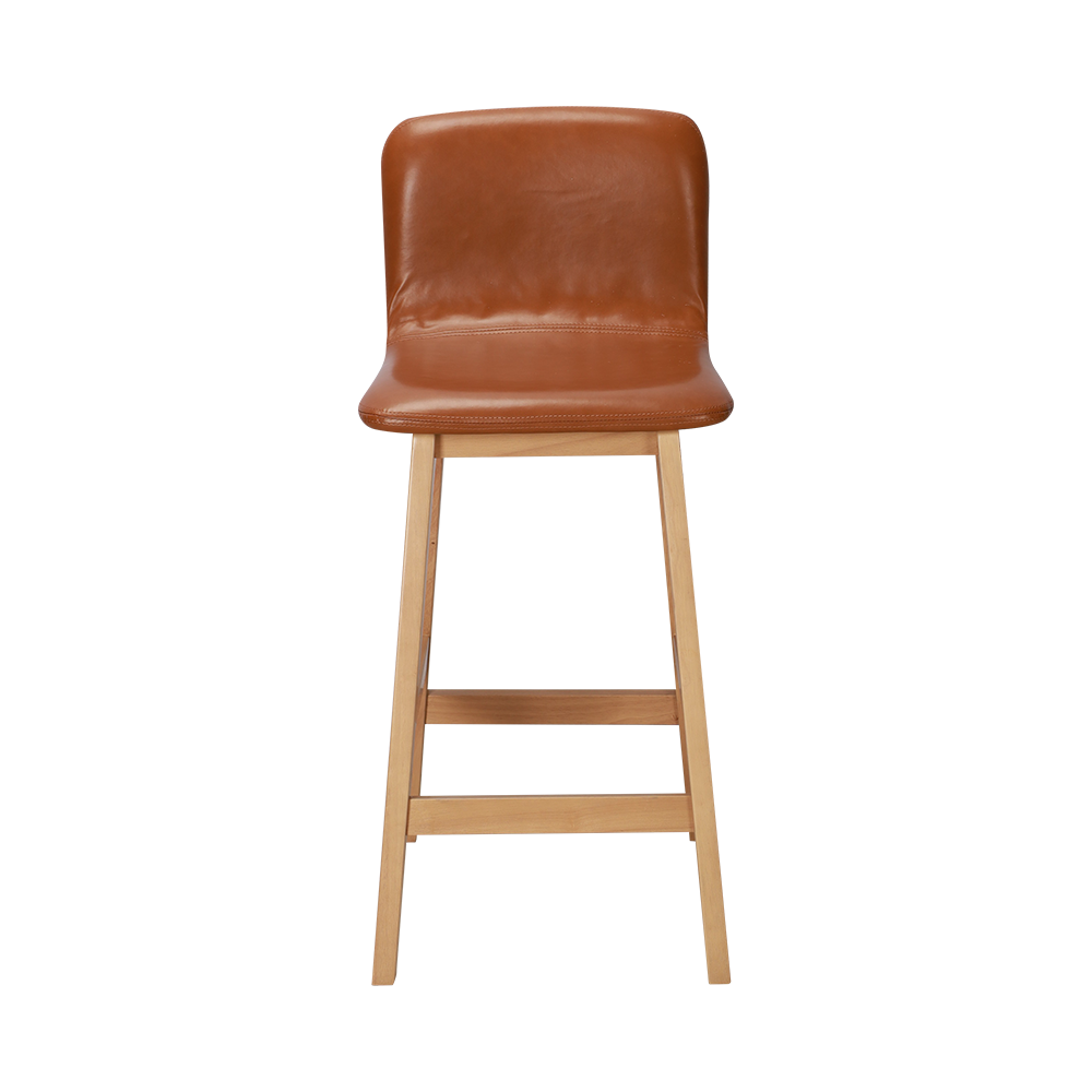 PU Leder gebogener Holzbarhocker
