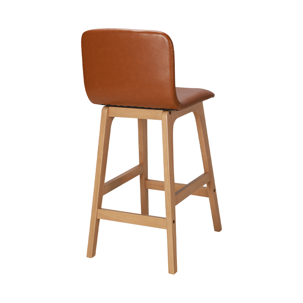 PU Leder gebogener Holzbarhocker