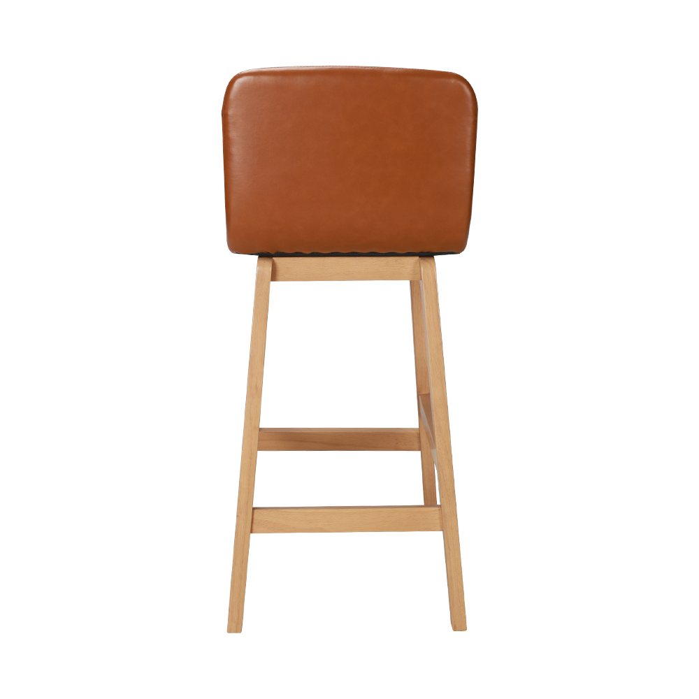 PU Leder gebogener Holzbarhocker