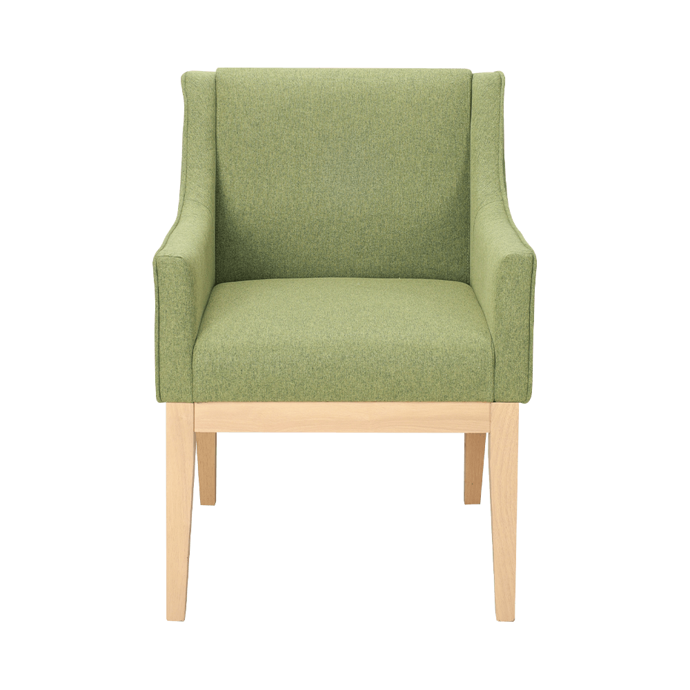 Massivholz -Esstuhl mit Armlehnen