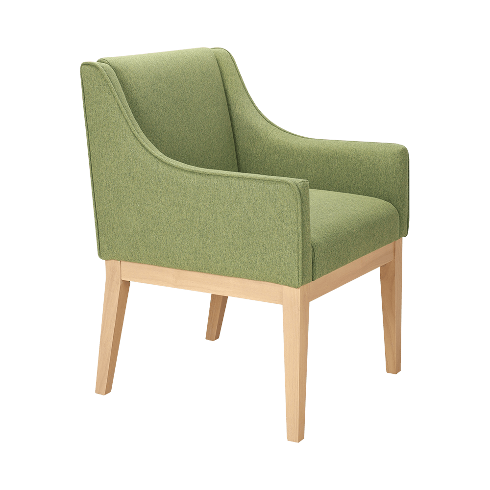 Massivholz -Esstuhl mit Armlehnen