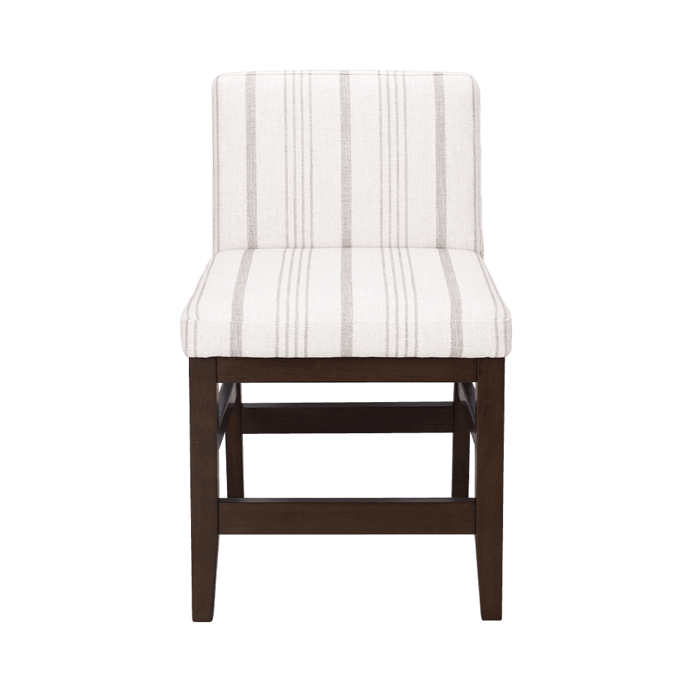 Streifen Stoff Massivholz Essstuhl