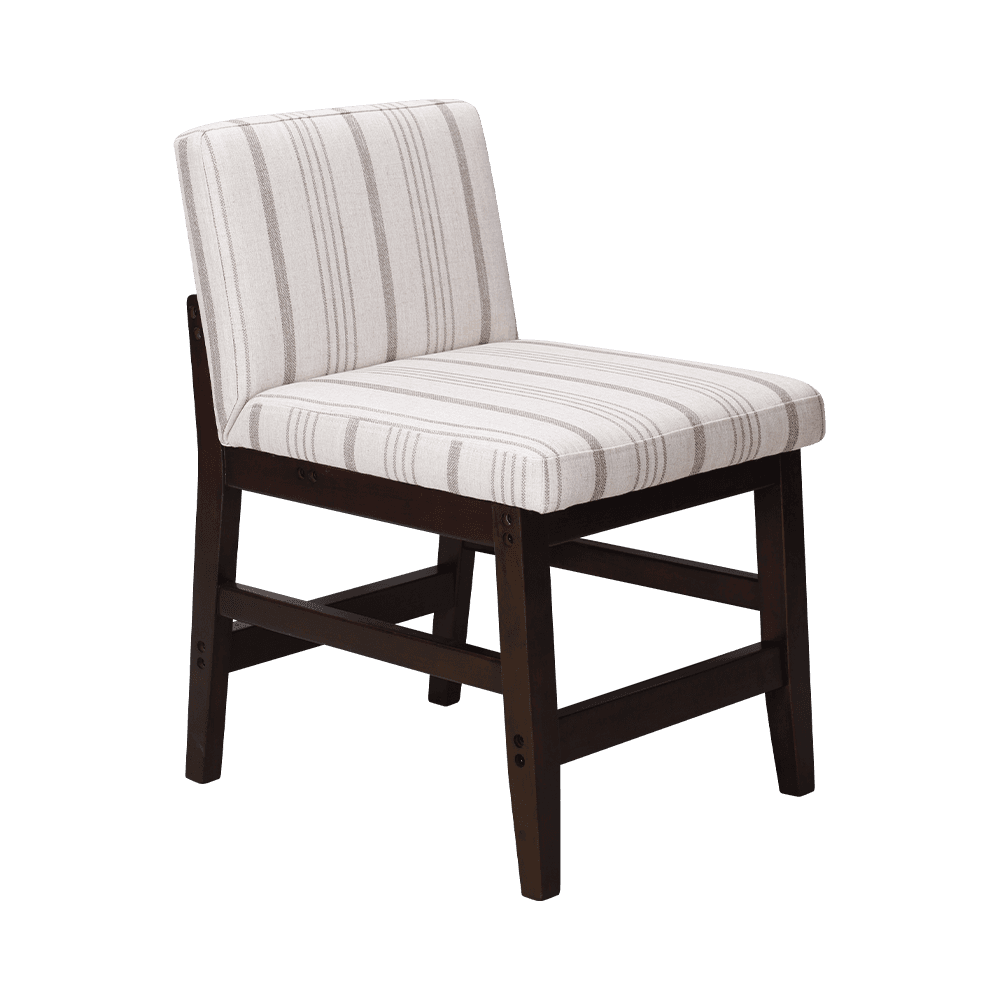 Streifen Stoff Massivholz Essstuhl