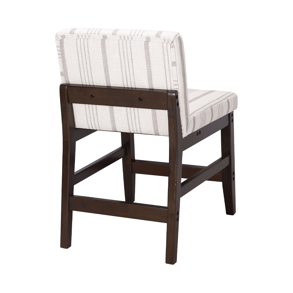 Streifen Stoff Massivholz Essstuhl