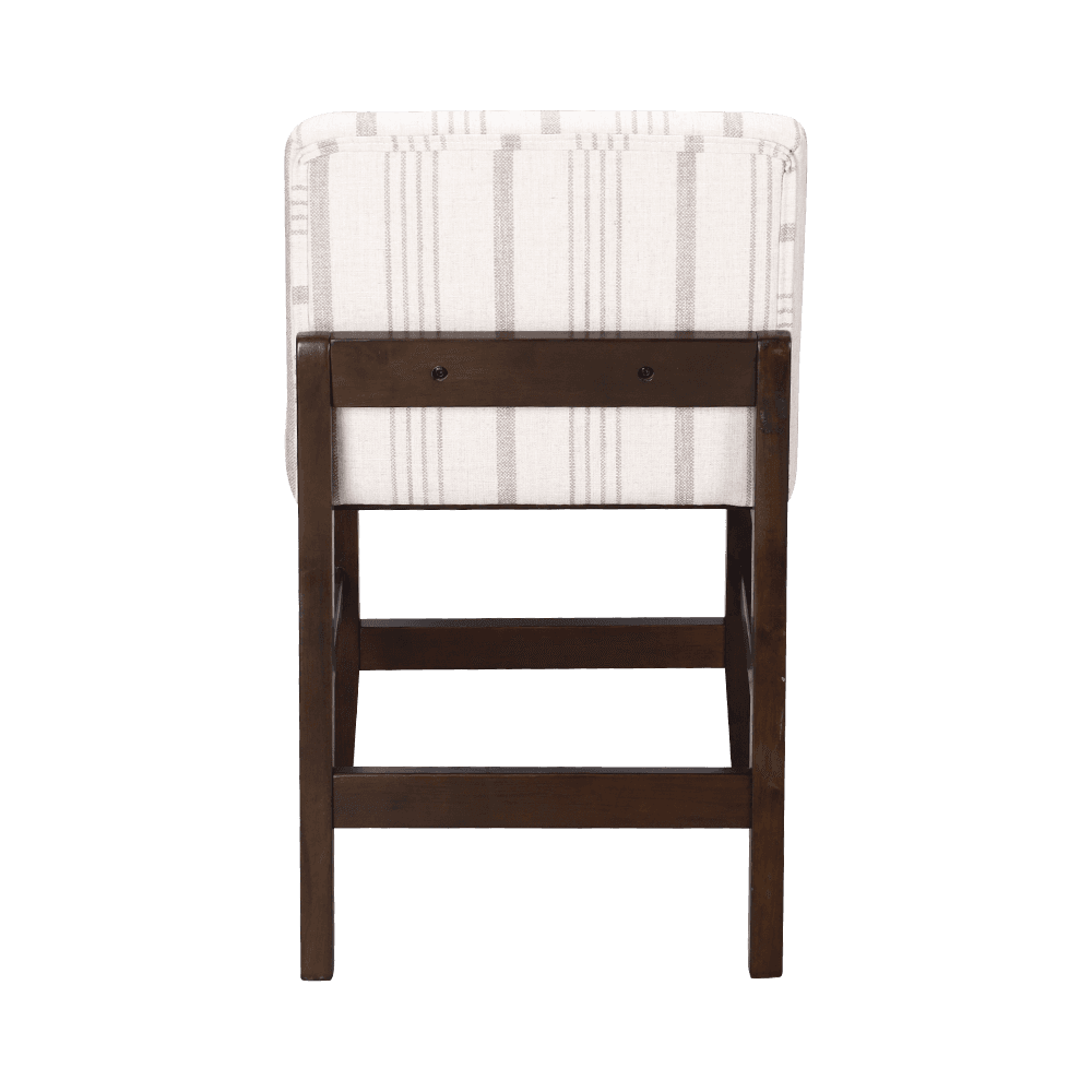 Streifen Stoff Massivholz Essstuhl