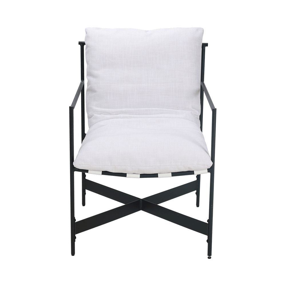 Weißer Stoff Gummi Holz Essstuhl